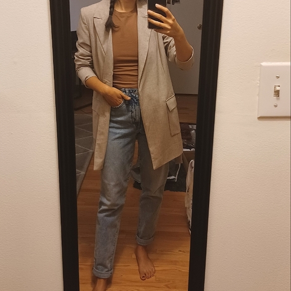 NWT Vero Moda Beige Blazer "Sally Jacket" in 'Mink/Beige Melange' - Picture 7 of 16